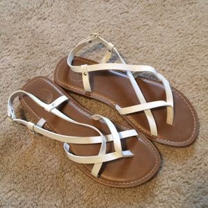White sandals